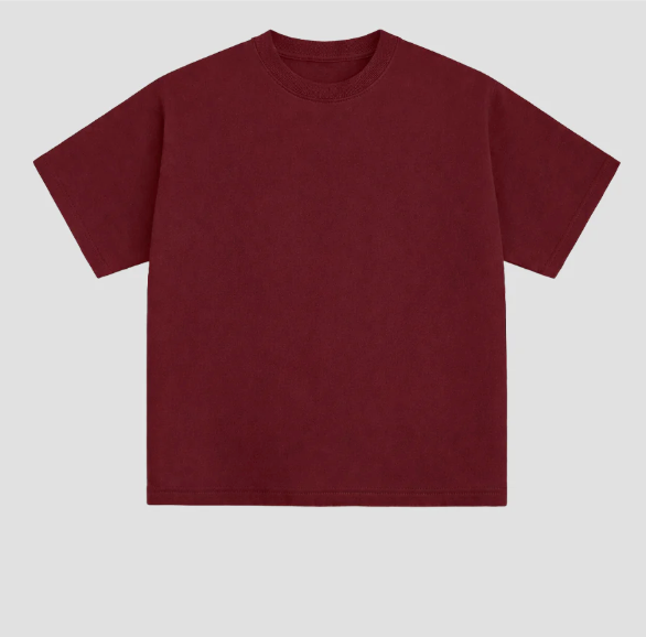 T-shirt rétro robuste rouge , 100% coton