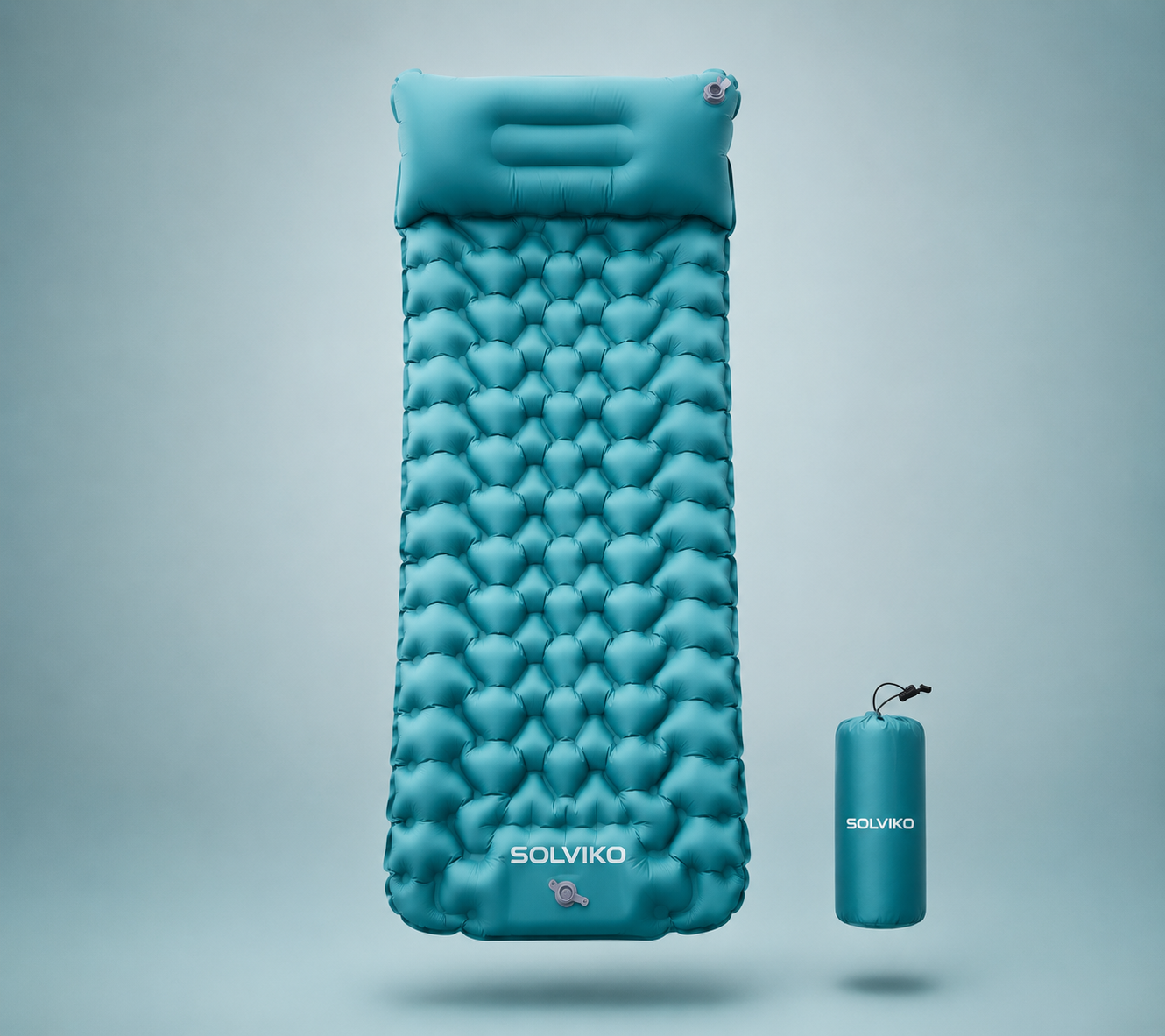 Matelas Gonflable SOLVIKO bleu ciel