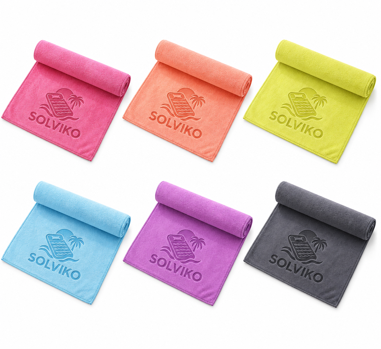 Serviette rafraîchissante SOLVIKO, disponible en plusieurs coloris