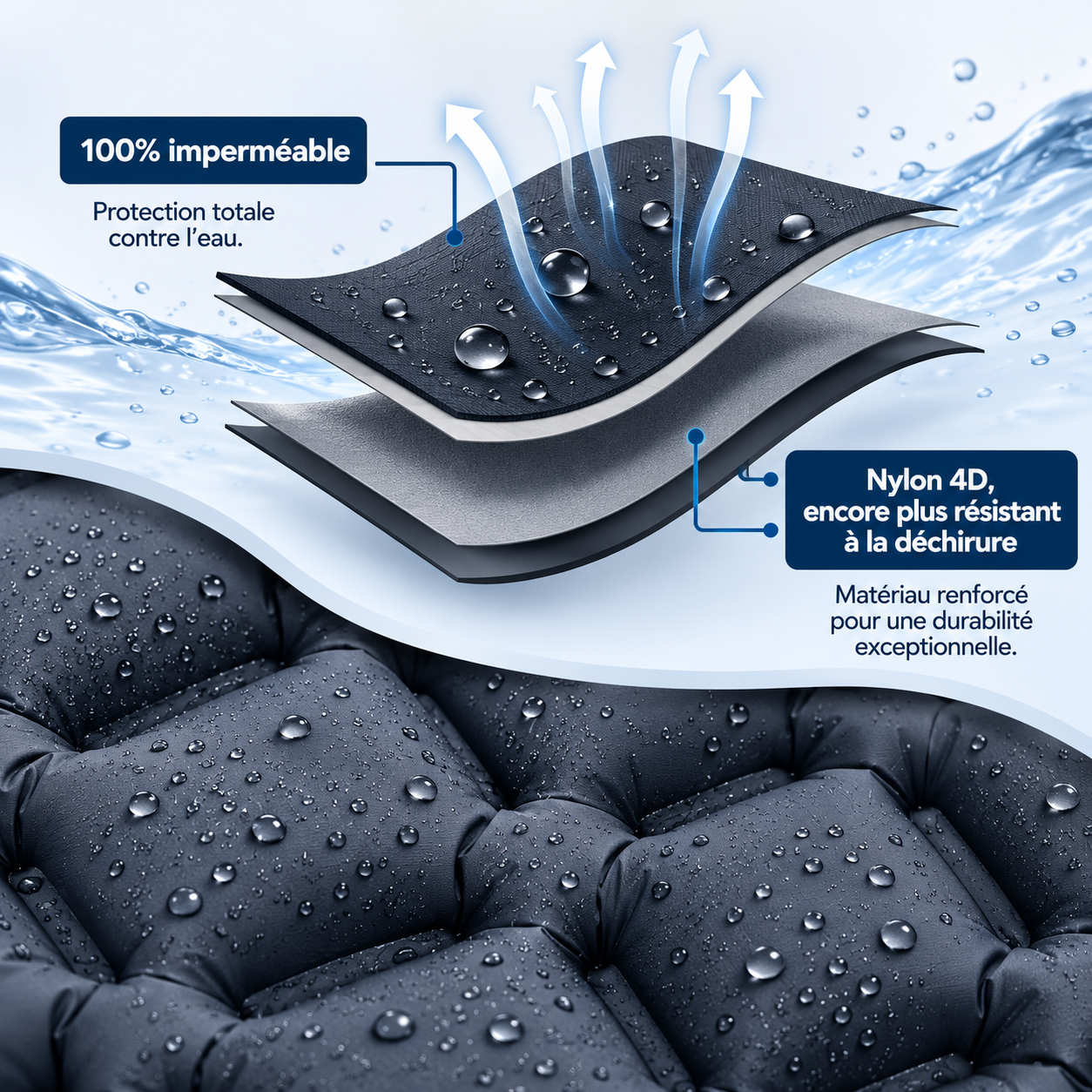 Matelas Gonflable SOLVIKO gris