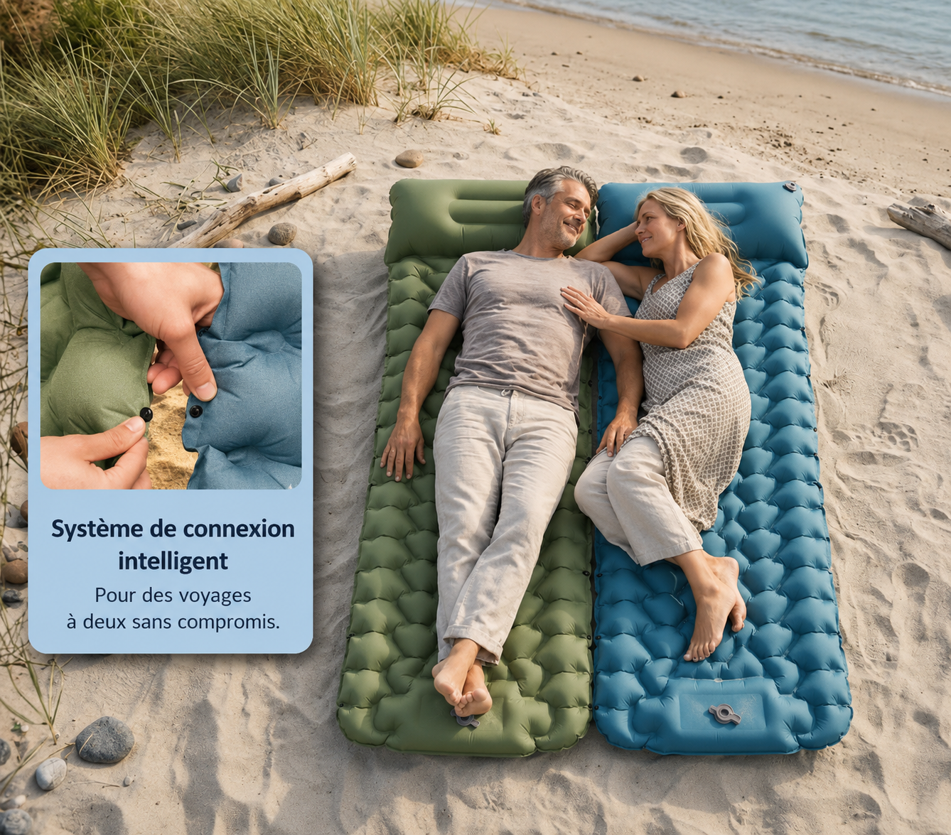 Matelas Gonflable SOLVIKO gris